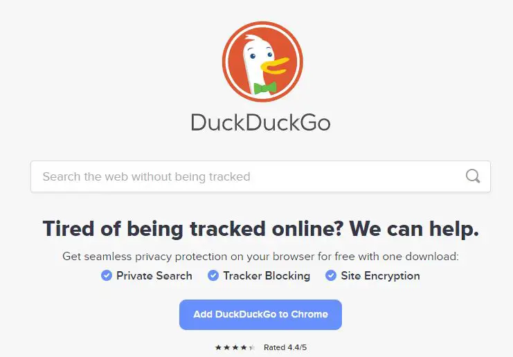 DuckDuckGo Search Page