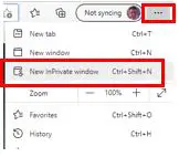 Microsoft Edge InPrivate Window
