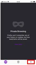 Mozilla Firefox Private Browsing Window From Mobile Device