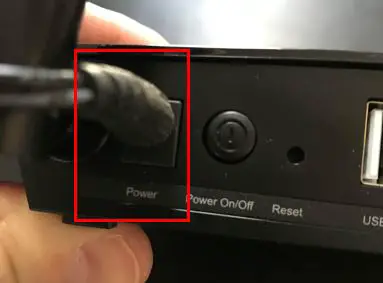 Router power cable location