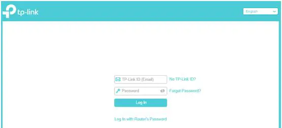 Router login page