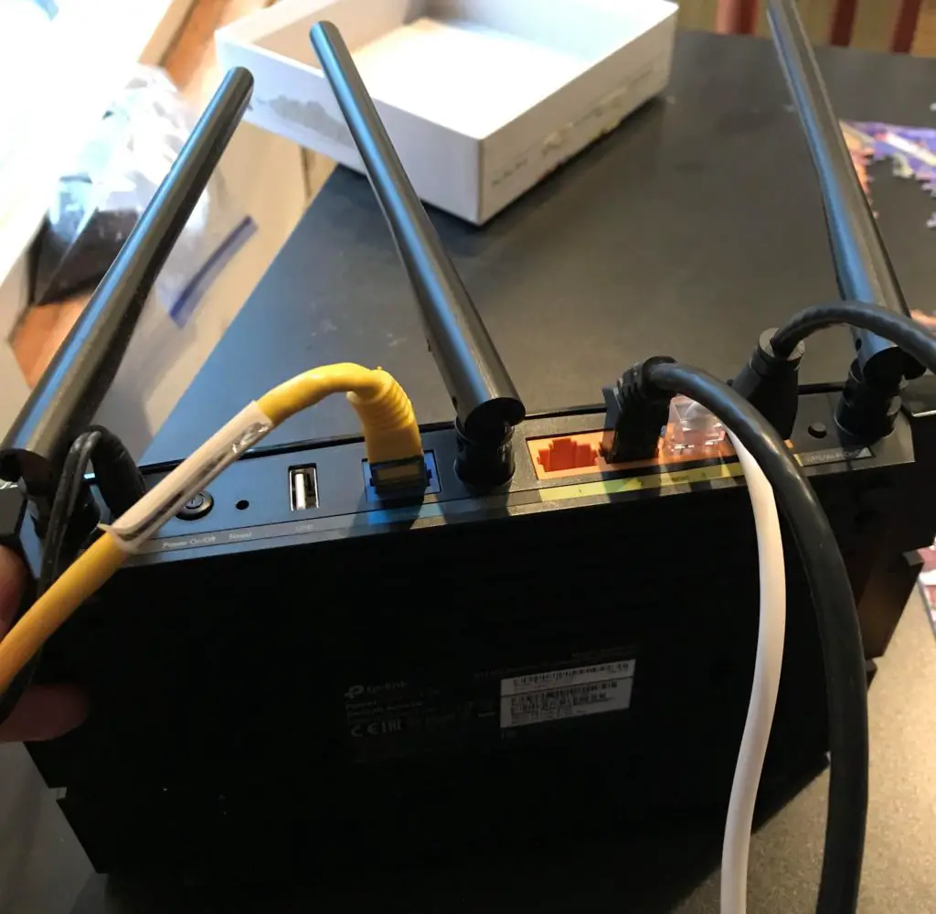 Back of standalone router