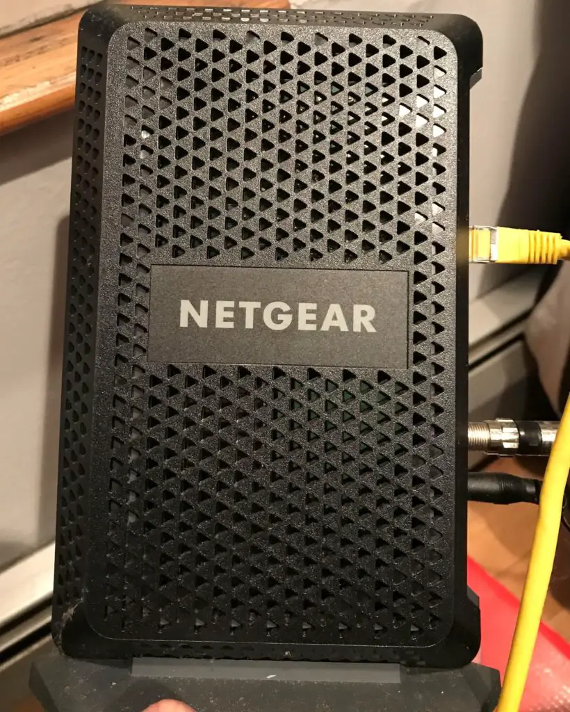 Side of Netgear modem