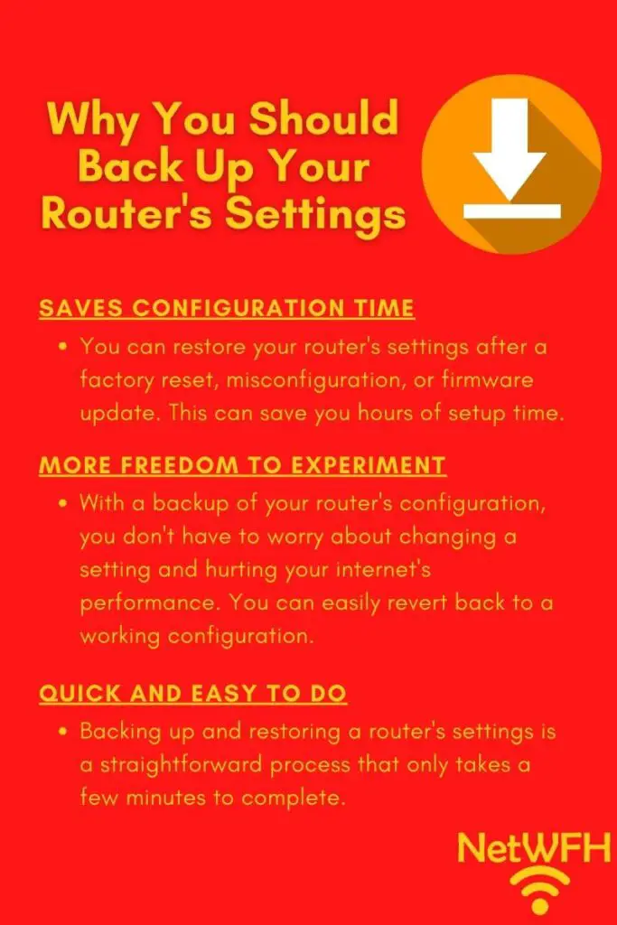 Why you should back up your routers settings