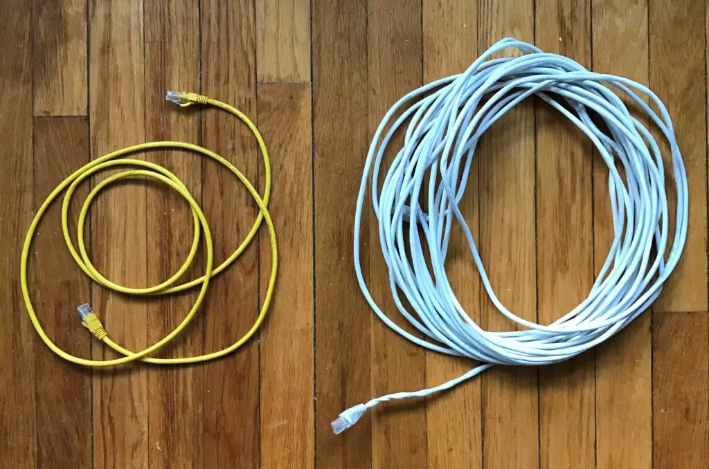 Ethernet cable length comparison