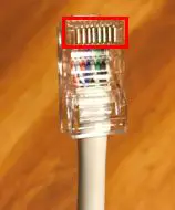 RJ45 connector pins