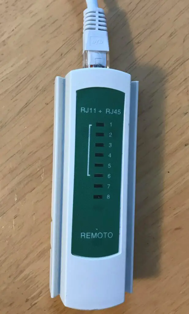 Ethernet cable tester remote connection