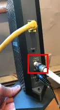 LAN cable connecting modem to ISP