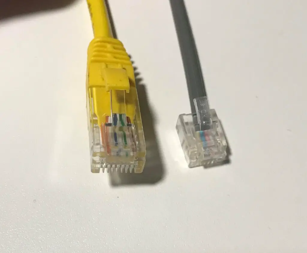 Phone and ethernet cable comparison