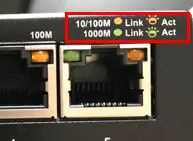 Ethernet link light status label