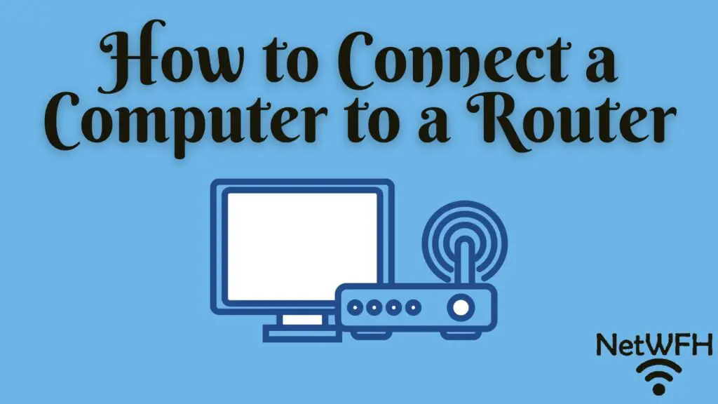Connect Computer to Router title page