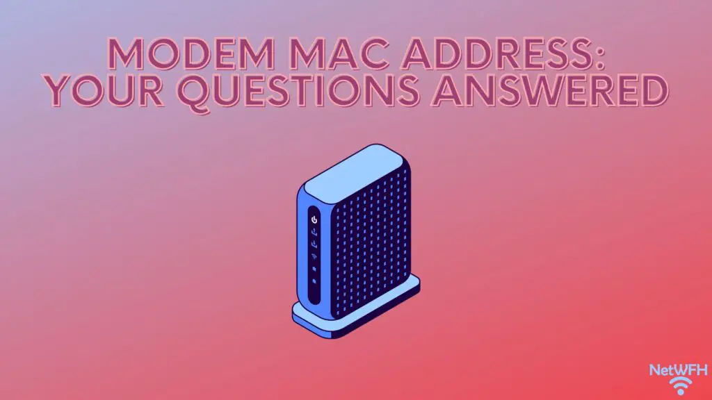 Modem MAC address title page