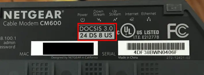 Modem label upstream and downstream channels