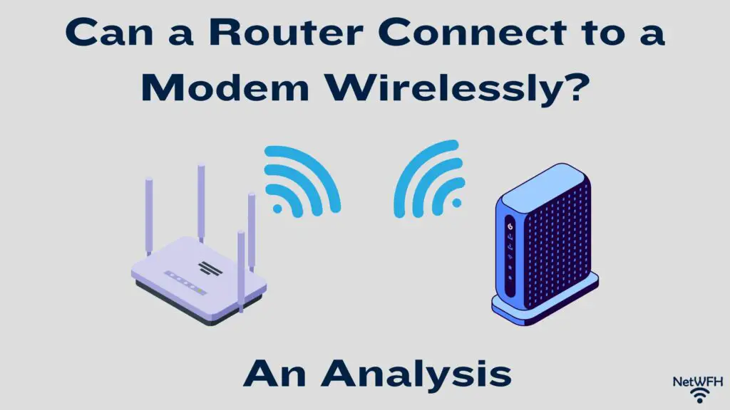 Can a router connect to modem wirelessly title page