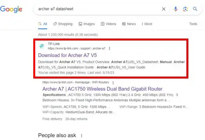 TP-Link Archer A7 Search Results
