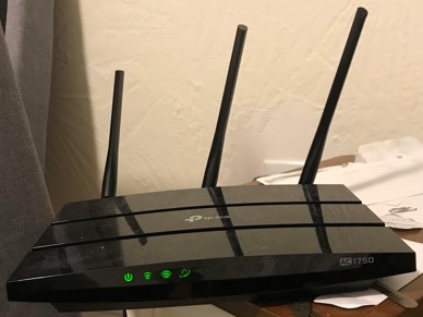 Router on a table