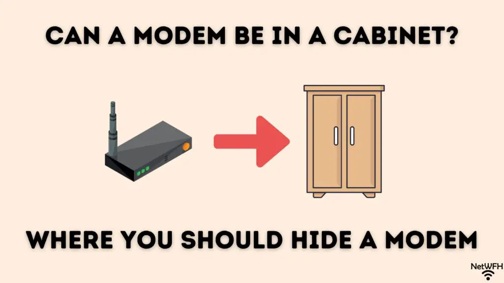 Can a modem be in a cabinet title picture