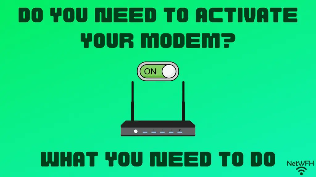 Do you need to activate your modem title picture