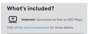 Internet plan bill with download speed